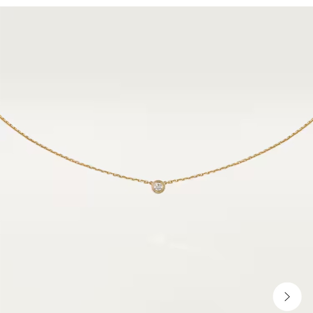 Cartier D’amour Yellow Gold 18K Diamond Necklace XS